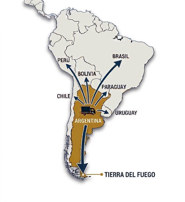 Mapa de Cobertura Nacional e Internacional de Soluciones Proup